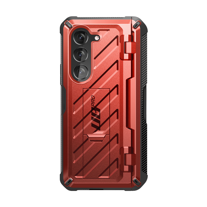 Galaxy Z Fold5 Unicorn Beetle PRO Rugged Case with S-Pen Holder-Metallic Red
