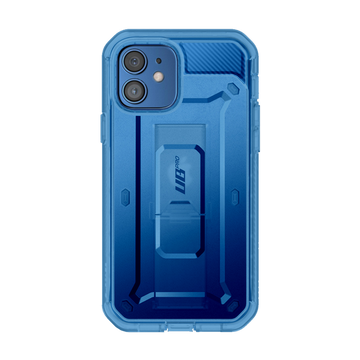 SUPCASE Unicorn Beetle Pro Series Case for iPhone 12 / iPhone 12 Pro 5G 6.1 inch (2020 Release), Built-In Screen Protector Full-Body Rugged Holster Case (TTBlue)