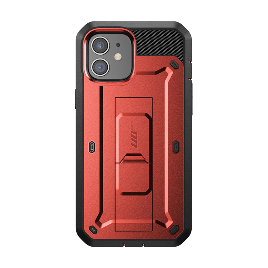 iPhone 12 6.1 inch Unicorn Beetle Pro Rugged Case-Metallic Red