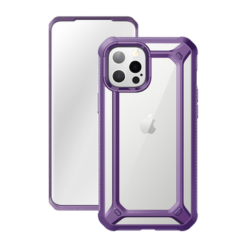 SUPCASE Unicorn Beetle EXO Pro Series Case for iPhone 12 Pro Max (2020 Release) 6.7 Inch, with Built-in Screen Protector Premium Hybrid Protective Clear Bumper Case (Purple)