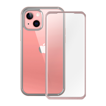 iPhone 13 6.1 inch Unicorn Beetle Edge with Screen Protector Clear Case-Peach