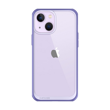 iPhone 14 6.1 inch Unicorn Beetle Style Slim Clear Case-Purple