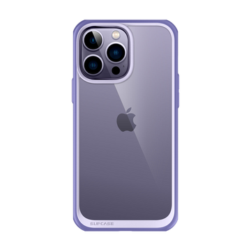 iPhone 14 Pro Max 6.7 inch Unicorn Beetle Style Slim Clear Case-Purple