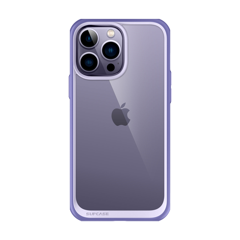 iPhone 14 Pro 6.1 inch Unicorn Beetle Style Slim Clear Case-Purple