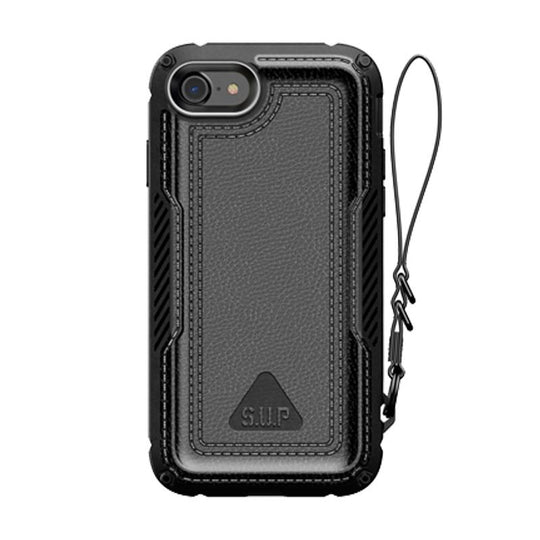 iPhone SE Unicorn Beetle Royal Rugged Leather Case-Black