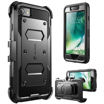 I-Blason Armorbox Case for iPhone 7 (2016), iPhone 8 (2017), and iPhone SE (2020 & 2022) (Black)
