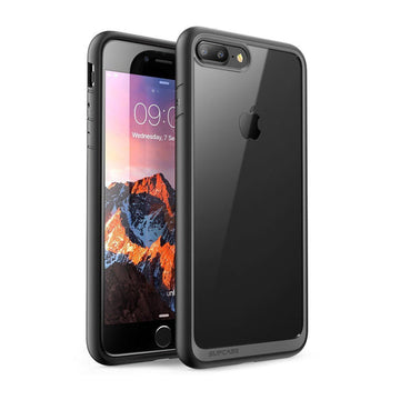 iPhone 8 Plus Unicorn Beetle Style Slim Clear Case-Black