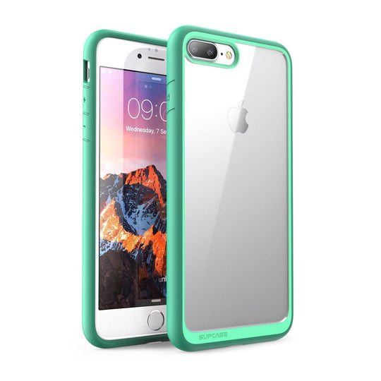 iPhone 8 Plus Unicorn Beetle Style Slim Clear Case-Green
