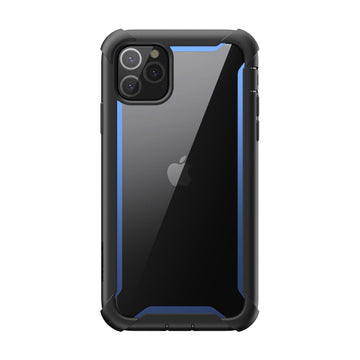 i-Blason Ares Case for iPhone 11 Pro Max 2019 Release, Dual Layer Rugged Clear Bumper Case With Built-in Screen Protector (Blue)