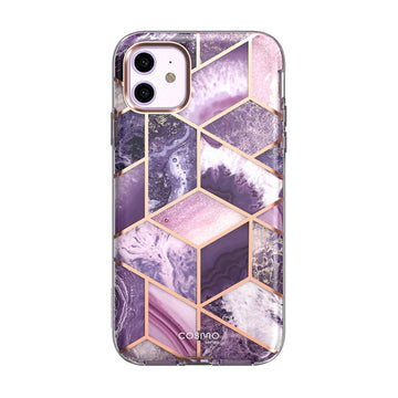 i-Blason Cosmo Series Case for iPhone 11 (2019 Release), Slim Full-Body Stylish Protective Case with Built-in Screen Protector, Purple, 6.1''