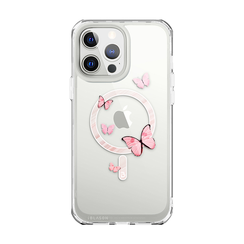 iPhone 13 Pro HaSafe Case - Butterfly Pink