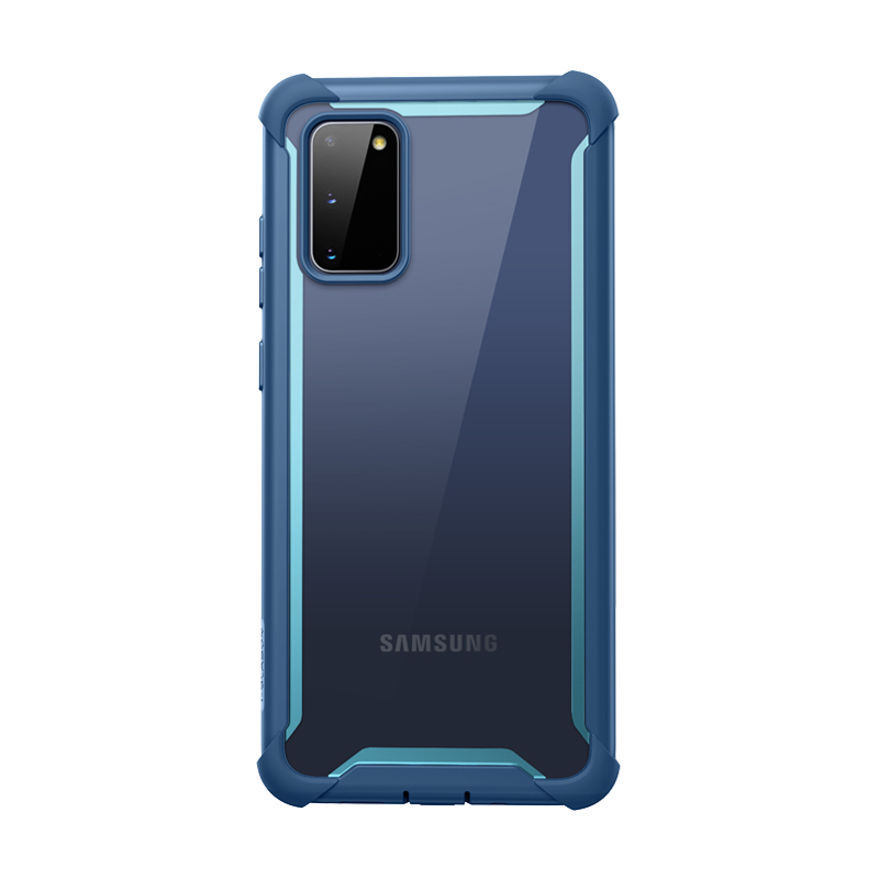 i-Blason Ares Case for Samsung Galaxy S20 FE 5G (2020 Release), Shockproof Rugged Full Body Bumper Hard Case with Built-in Screen Protector (Cerulean)