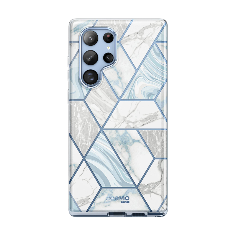 Galaxy S22 Ultra Cosmo Case - Marble Blue