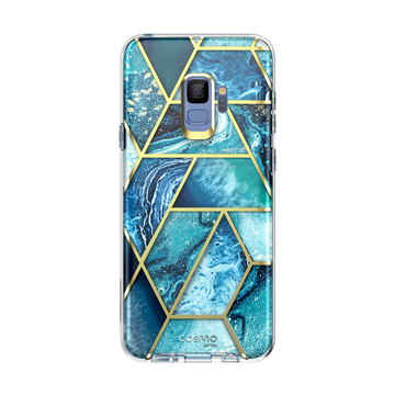 i-Blason Samsung Galaxy S9 Case, [Built-in Screen Protector] [Cosmo] Full-body Glitter Sparkle Bumper Protective Case for Galaxy S9 (2018 Release) (Ocean)