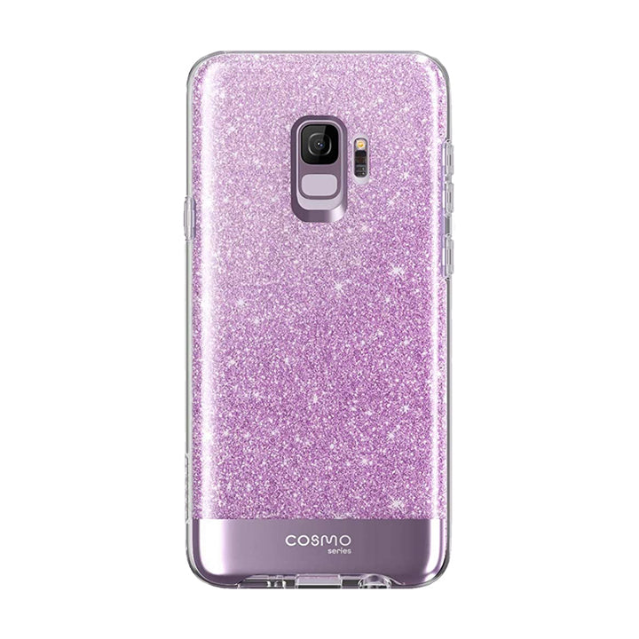i-Blason Samsung Galaxy S9 Case, [Built-in Screen Protector] [Cosmo] Full-body Glitter Sparkle Bumper Protective Case for Galaxy S9 (2018 Release) (Purple)