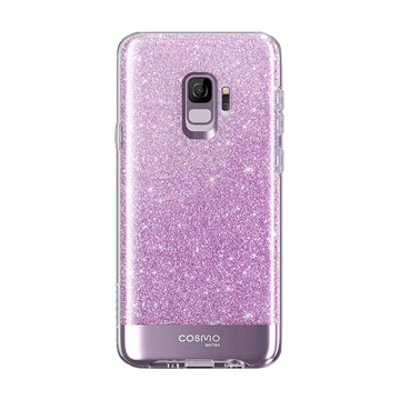 i-Blason Samsung Galaxy S9 Case, [Built-in Screen Protector] [Cosmo] Full-body Glitter Sparkle Bumper Protective Case for Galaxy S9 (2018 Release) (Purple)