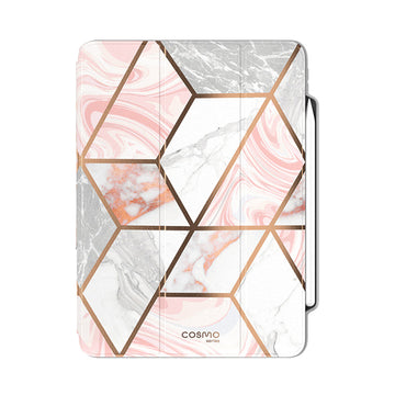 i-Blason [Cosmo Series] Case for New iPad Pro 11 2020 / iPad Pro 11 2018 Case, Trifold Stand Protective Case Cover with Auto Sleep/Wake & Pencil Holder for iPad Pro 11 2018 & 2020 Release (Marble)