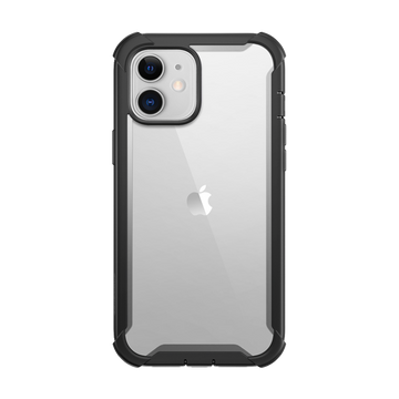 i-Blason Ares Case for iPhone 12, iPhone 12 Pro 6.1 Inch (2020 release), Dual Layer Rugged Clear Bumper Case with Built-in Screen Protector (Black)