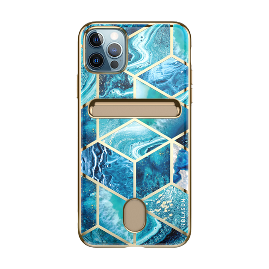 iPhone 13 Pro Max Cosmo Wallet Case - Ocean Blue