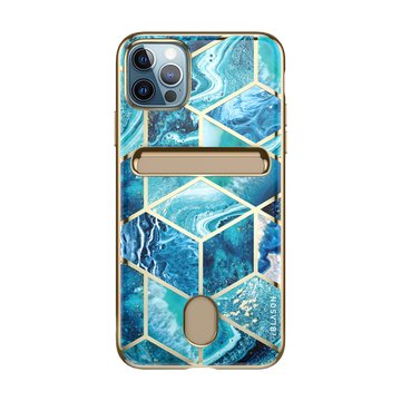 iPhone 13 Pro Max Cosmo Wallet Case - Ocean Blue