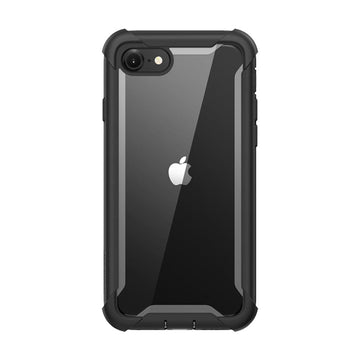 i-Blason Ares Case for iPhone 7 (2016), iPhone 8 (2017), and iPhone SE (2020 & 2022) [Built-in Screen Protector] Full-Body Rugged Clear Bumper Case Black