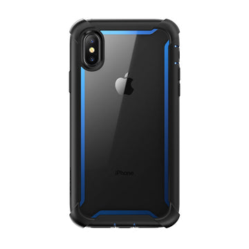 iPhone Xs Case, iPhone X Case, i-Blason [Ares] Full-body Rugged Clear Bumper Case with Built-in Screen Protector for for iPhone Xs 5.8 inch (2018 Release) (Blue)