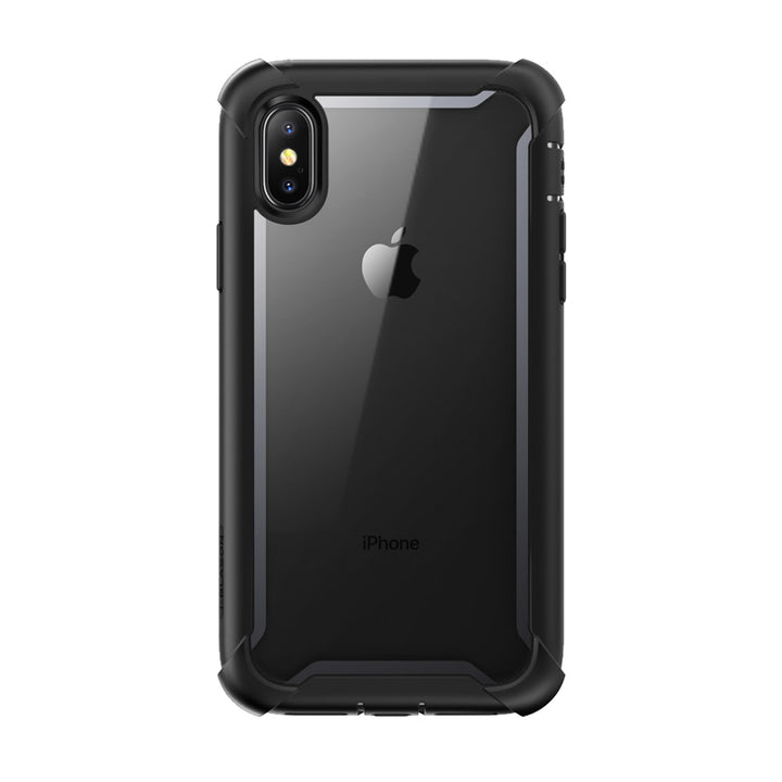i-Blason Ares Full-Body Rugged Clear Bumper Case for iPhone Xs Max 2018 Release, Black, 6.5"