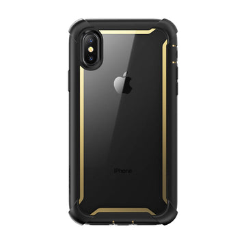 i-Blason Ares Full-Body Rugged Clear Bumper Case for iPhone Xs Max 2018 Release, Gold, 6.5"