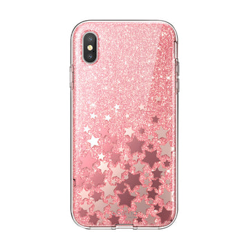 i-Blason Cosmo Full-Body Bling Glitter Sparkle Clear Bumper Case Built-in Screen Protector for iPhone Xs Max 2018 Release, Pink, 6.5"