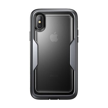 i-Blason Magma Bumper, Protective Case Cover With Built-in Screen Protection for iPhone X/10 2017, Black (Black)