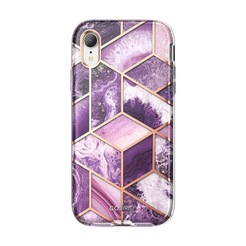 i-Blason iPhone XR Case, [Cosmo] Full-body Bling Glitter Sparkle Clear Bumper Case with Built-in Screen Protector for iPhone XR 6.1 Inch (2018 Release) (Ameth)