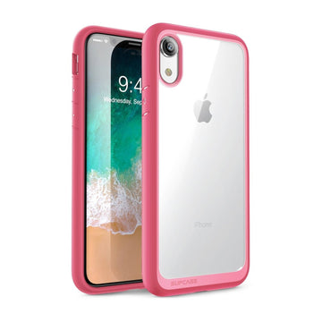 iPhone XR Unicorn Beetle Style Slim Clear Case-Pink