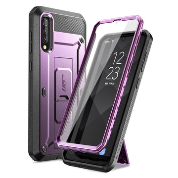 SUPCASE Unicorn Beetle Pro Series Designed for Samsung Galaxy A50/A50s Case, Full-Body Rugged Holster Case with Built-in Screen Protector (MetallicPurple)