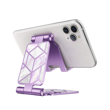 Cosmo Phone Stand - Marble Purple